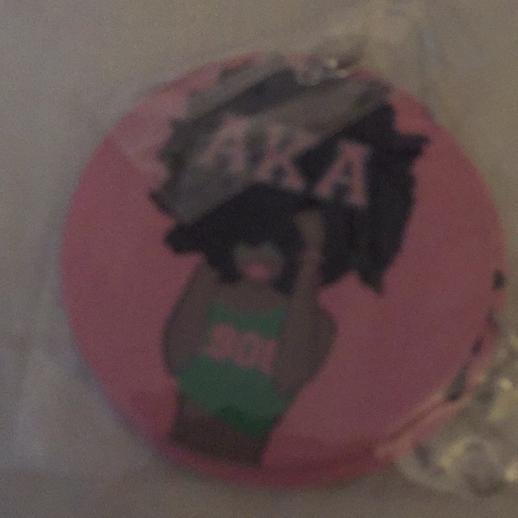Alpha Kappa Alpha Sorority wood earrings - Picture 3 of 3